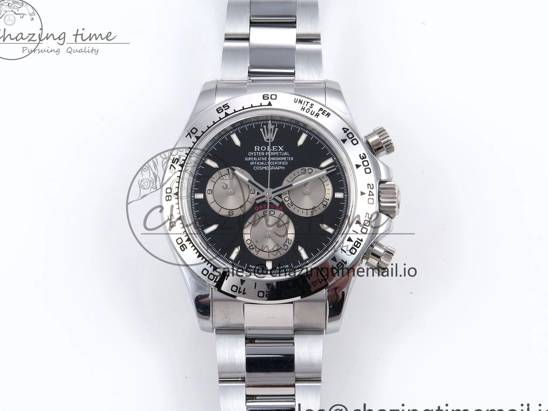 0402 Daytona 126509 QF 1:1 Best Edition Black Silver Dial on SS Bracelet SH4131 V6 (Gain Weight） DailyWear 1007
